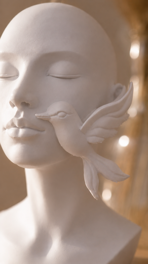 Visage avec Colibris